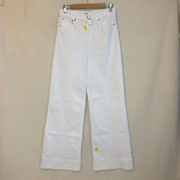 J Crew Wide-leg denim trouser in white Womens Size 27 - Picture 2 of 12